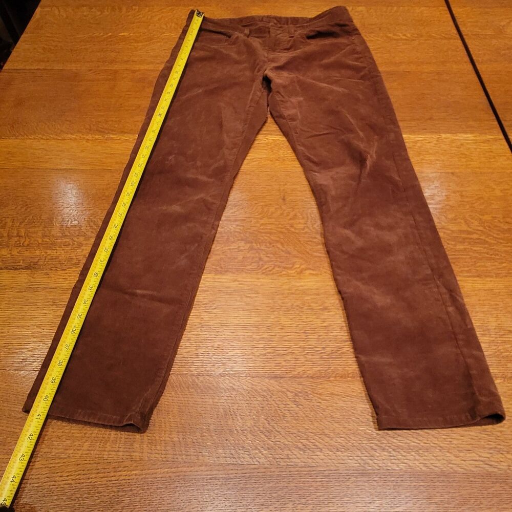 Bonobos Slim French Corduroy Pants 33x32  Brown Cotton Stretch - Picture 7 of 12